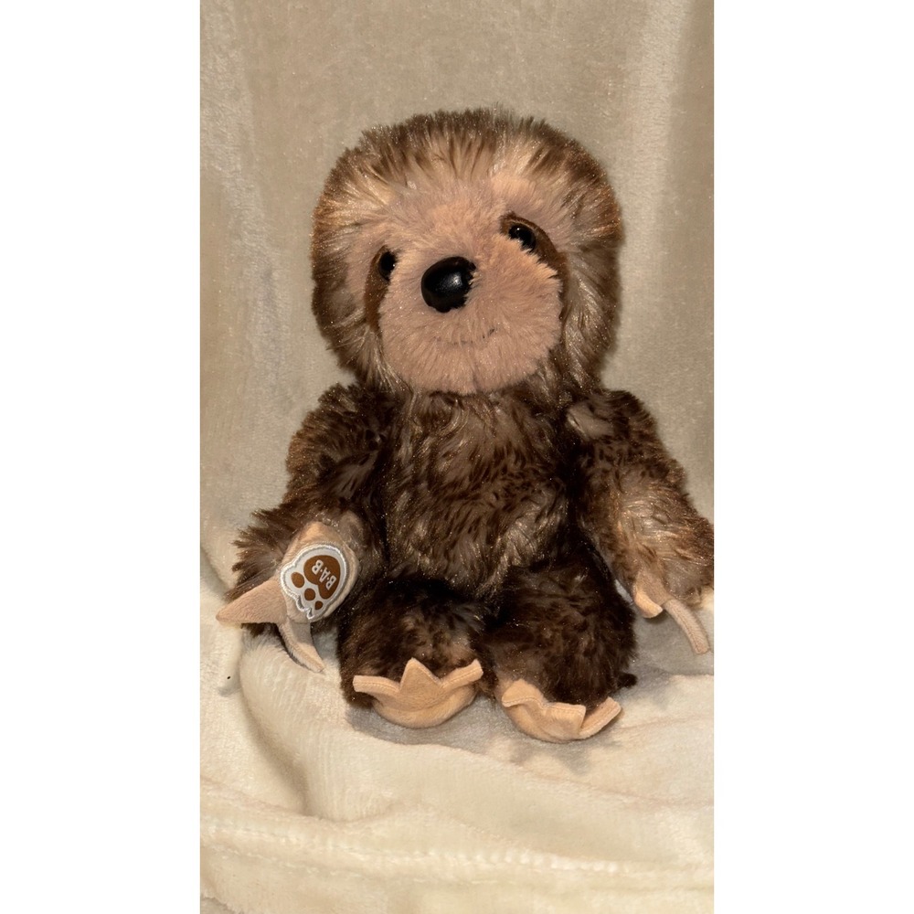 Build-A-Bear Workshop Brown Sloth Small Plush Stuffed Animal 8 Inch B-A-B Paw
